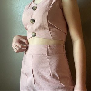 Pink shirt and shorts from Shein